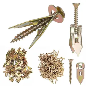 40 Pack Self Drilling Drywall Anchors with Screws Kit ( 0.4x1.38 inches ),Self Drilling Anchors and Screws for Heavy Duty, House Decoration Picture Frame No Drill or Holes in Wall