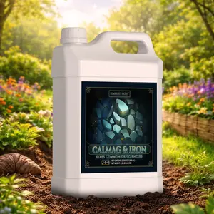 Humboldts Secret CalMag & Iron – Liquid Calcium Magnesium Supplement for Plants, Fixes Nutrient Deficiencies, Improves Growth, Strong Stems & Healthy Leaves, Indoor & Outdoor Plant Fertilizer
