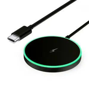 Magnetic Wireless Charger 15W Mag Safe Charger-Fast Charging Pad Compatible with iPhone16/15/14/13/12 Series & Airpods 2 3 Pro-LED Mag-Safe Pad with Dual Charging Ports Original Replacement