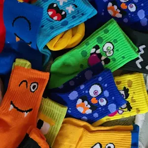 Random 15 Pairs Boys' Monster Cartoon Sports Casual Stylish Socks, Soft Comfortable All-Season School Socks, Colorful Outdoor Running Socks