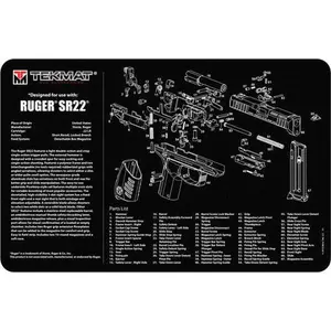 TEKMAT ARMORERS BENCH MAT 11"x17" RUGER SR-22 PISTOL
