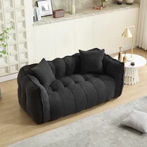 Soft Beanbag Chair with high resilience foam core for two people. The comfortable square recliner sofa is ideal for family members and friends engaged in games, reading, watching TV