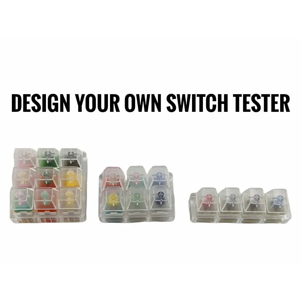 Custom Mechanical Switch Tester (4, 6, 9 or 16 switches + acrylic base)