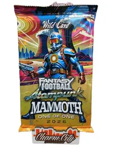 2026 Atompunk Mammoth 1/1 Wild Card Fantasy Football Sports Trading Card