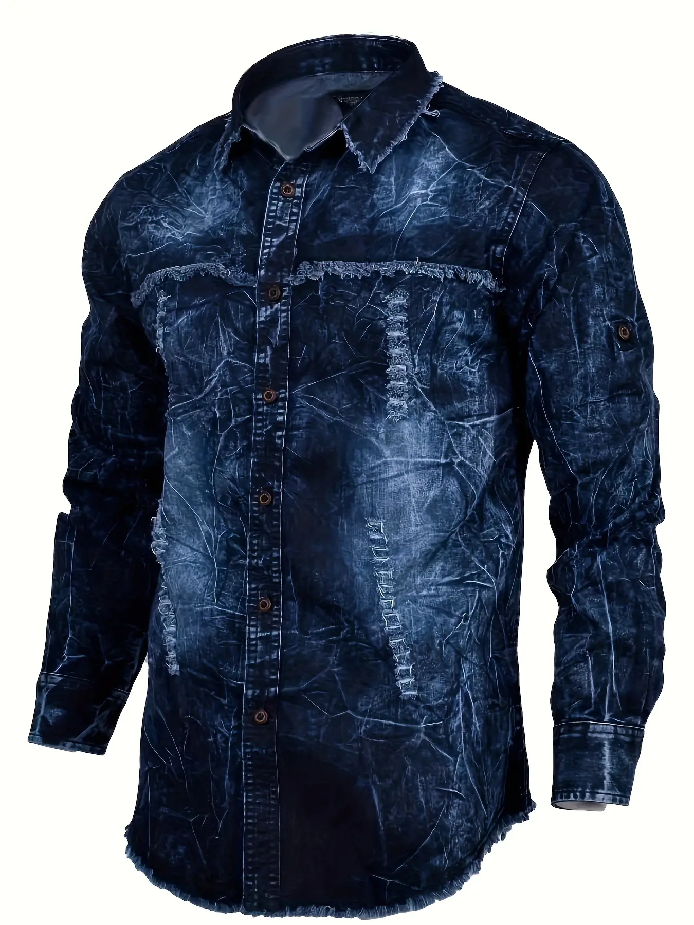 Fashion New Trendy Tie-Dye Denim Shirt Casual