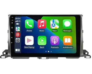 Android 4 Core 2+64GB Car Stereo for Toyota Highlander 2014-2019 Radio Wireless Car-Play/Android Auto, 10.1" QLED Touch Screen Radio GPS Navigation  WiFi DSP FM AM SWC