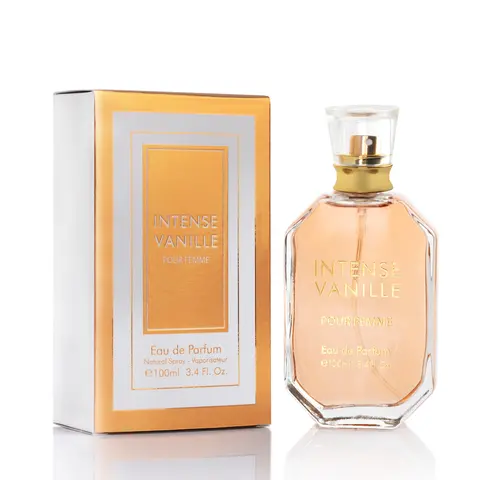 Urban Collection Women's Intense Vanille Eau De Parfum (EDP) Spray - 100ml (3-3.9 fl oz) Gourmand Scent, Warm Vanilla, Tonka Bean, Amber, Musk, Wood Notes, Elegant Paper Box, Long-Lasting Rich Addictive Trail, Affordable Luxury, Night Wear Single Item