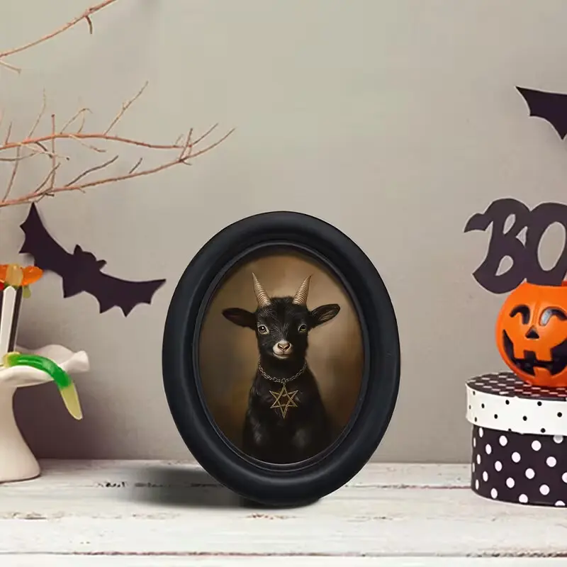 Country Farmhouse Style Goat Pattern Decorative Home Item, Perfect for Halloween Christmas Thanksgiving Wall Decoration, Wall Hanging Ornament, Room Decoration Ornaments, Holiday Decor, Festive Decoration, Decorations And Ornaments