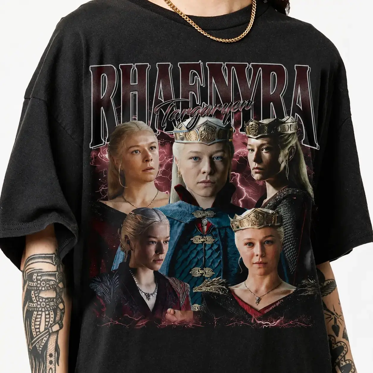 Rhaenyra Targaryen 90s Vintage T-Shirt, Retro Rhaenyra Targaryen Streetwear Classic Tee, House Of Dragons Shirt For Fans