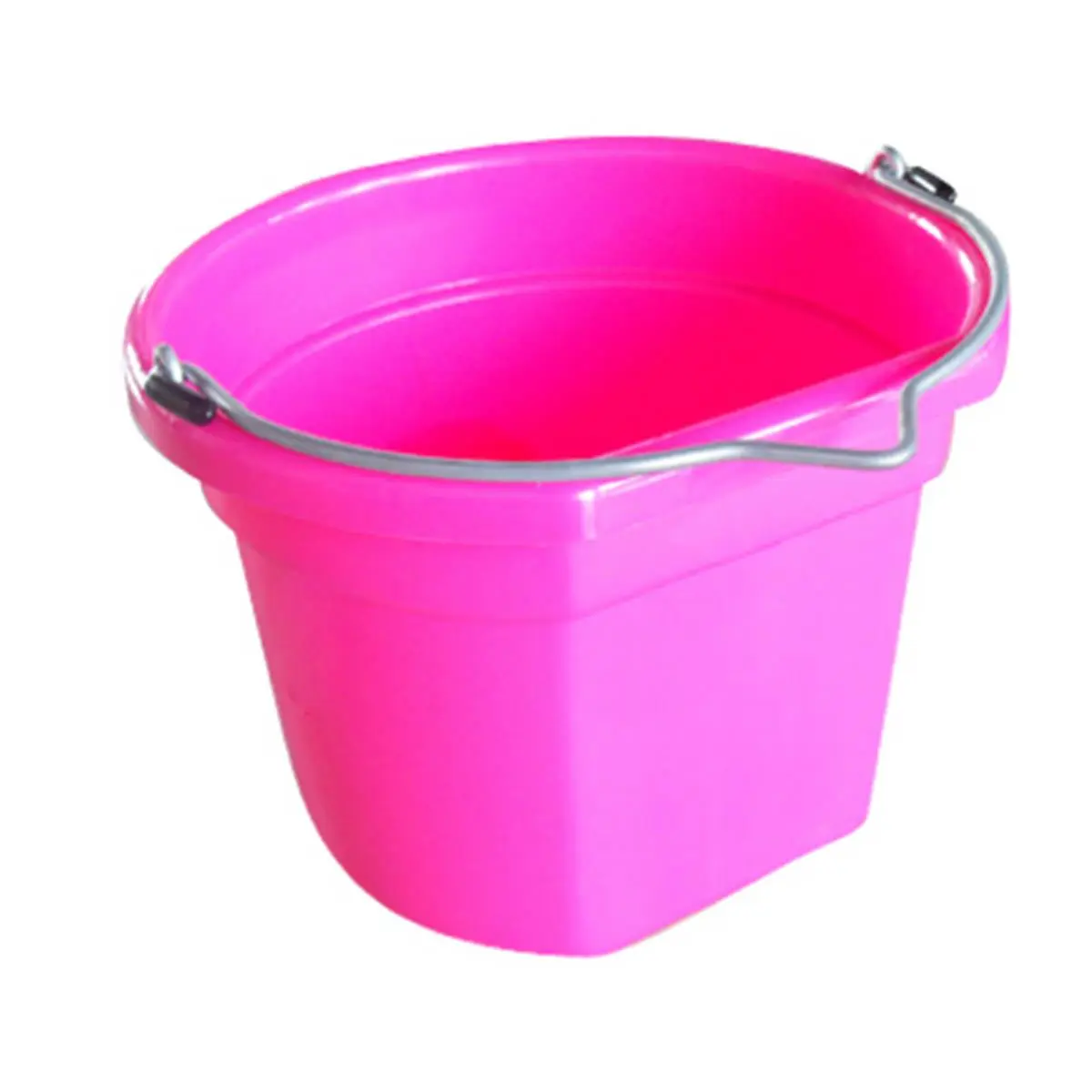 212 MAIN Master Rancher MR8QP-FSB-PINK 8 Qt Pink Square Flat Bucket with Flat Sides, Home Supplies