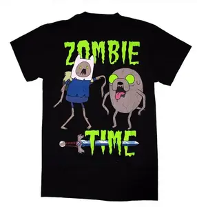 Adventure Time Zombie Time Graphic Tee – Finn & Jake Cartoon T-Shirt, Retro Summer Streetwear Cotton Shirt