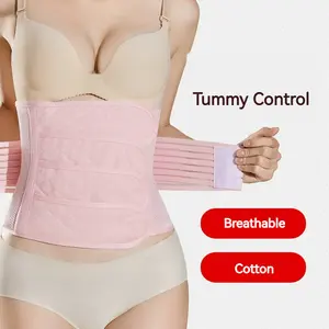 2-in-1 Postpartum Belly Wrap & Pelvis Belt Set - Breathable C-Section Recovery Binder - Adjustable Waist Trainer for Stomach & Hip Support