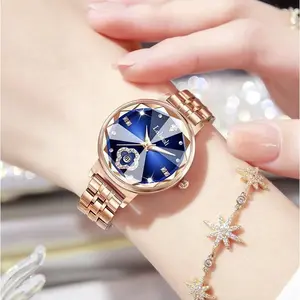 Exquisite women��s watch with a four-leaf clover diamond dial, water-resistant and scratch-resistant, adjustable strap, and a versatile fashionable design. trendy choice fashion round dial