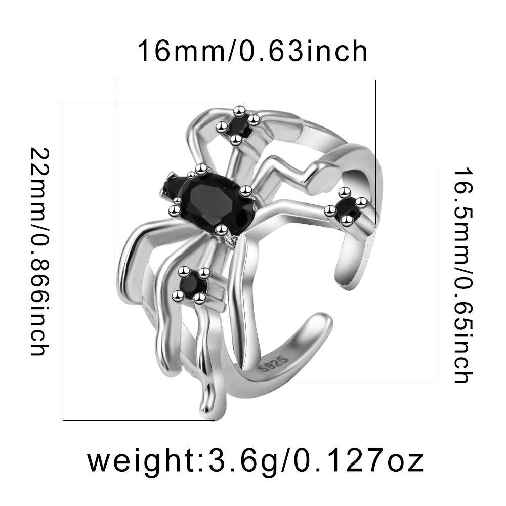 Spider Web Open Ring | Punk Gothic Jewelry for Halloween Daily Wear Spider Web Open Ring | Punk Gothic Jewelry for Halloween Daily Wear