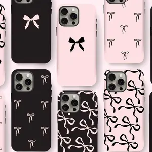 Coquette Bow Phone Case, Romantic Balletcore Tough Case for iPhone 17 16 15 14 Pro Max, Classic Ribbon Aesthetic, The Girly Bow Collection