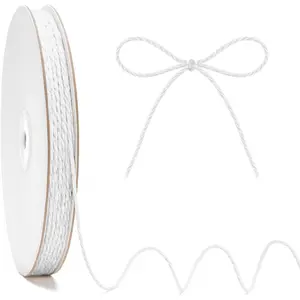 White String Cotton Twine - 2mm White Butchers Cotton Bakers Twine String 328 Feet for Crafts Kitchen Cooking Meat Roasting Baking Gift Wrapping