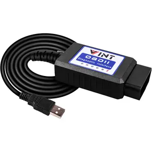 OBD Adapter FORSCans VINTTT ELMconfig ELM Modified  for All Windows Compatible with Ford Cars F F and Light Pickup Truck Scan Tool, Code Reader MSCAN HSCAN Switch Black