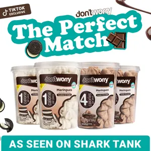 The Perfect Match | Shark Tank Bundle | Don't Worry Snacks | Cookies & Cream + Double Chocolate Meringues|
