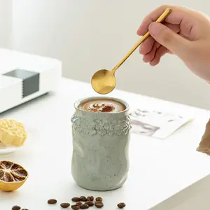 Handmade Coarse Ceramic Espresso Cup, Model Xinghao Mug, Perfect for Coffee Lovers, Durable & Stylish Design, Ideal Gift Option