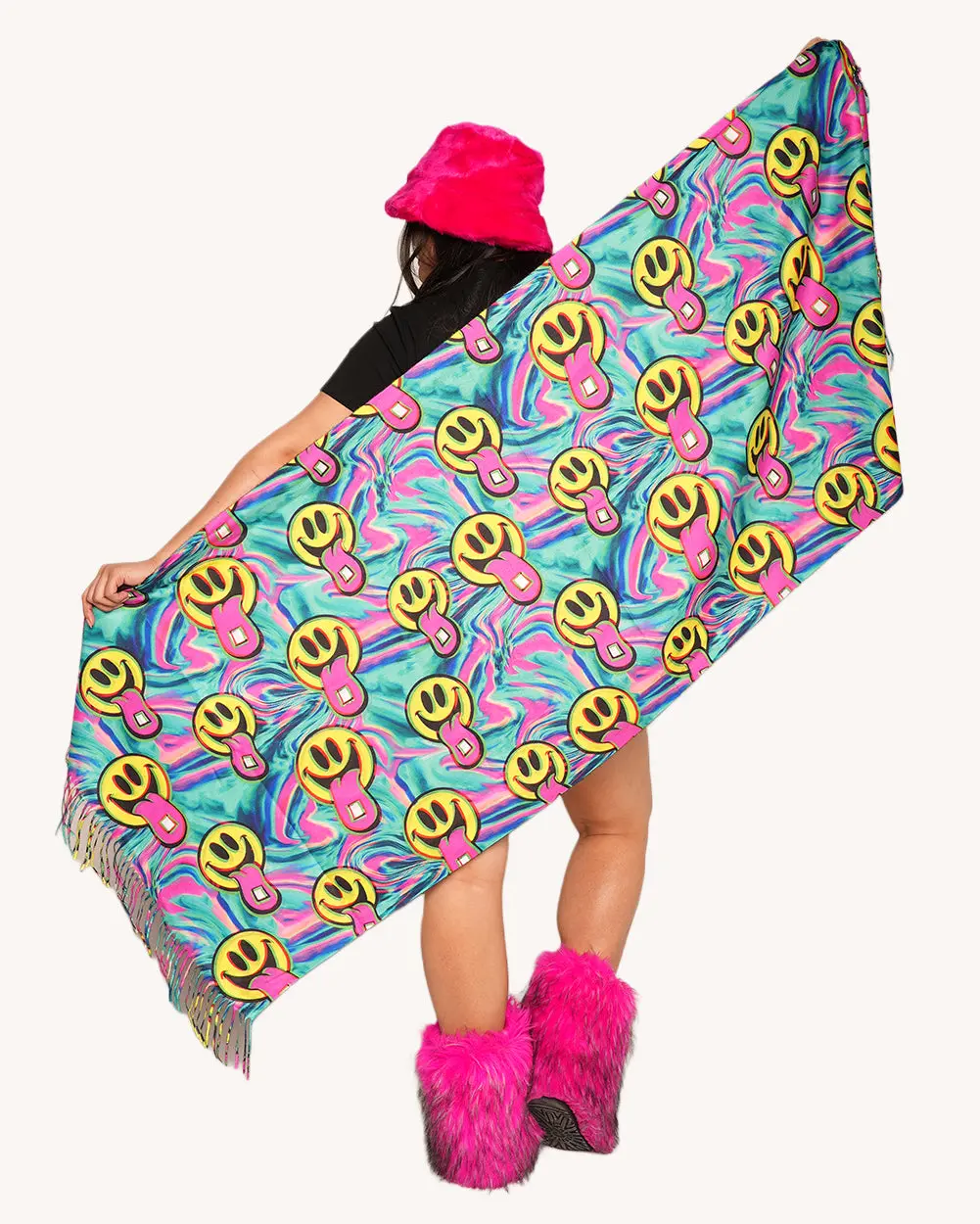 Happy Hour Acid Smiley Pashmina Happy Hour Acid Smiley Pashmina