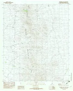 Whitmire Pass New Mexico USGS Topographic Quadrangle Map, 1982, 1:24000