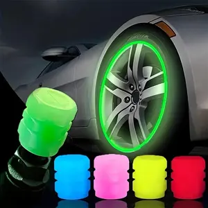 4 luminous stem covers, GM fluorescent stem covers, car tire luminous valve cap, general valve cover, multi-color optional beautiful and practical, color luminous