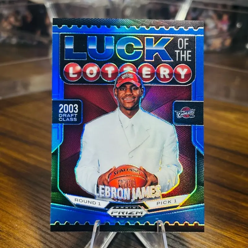2024-25 Panini Prizm Black - Luck of the Lottery LeBron James #7 Blue Prizm /199