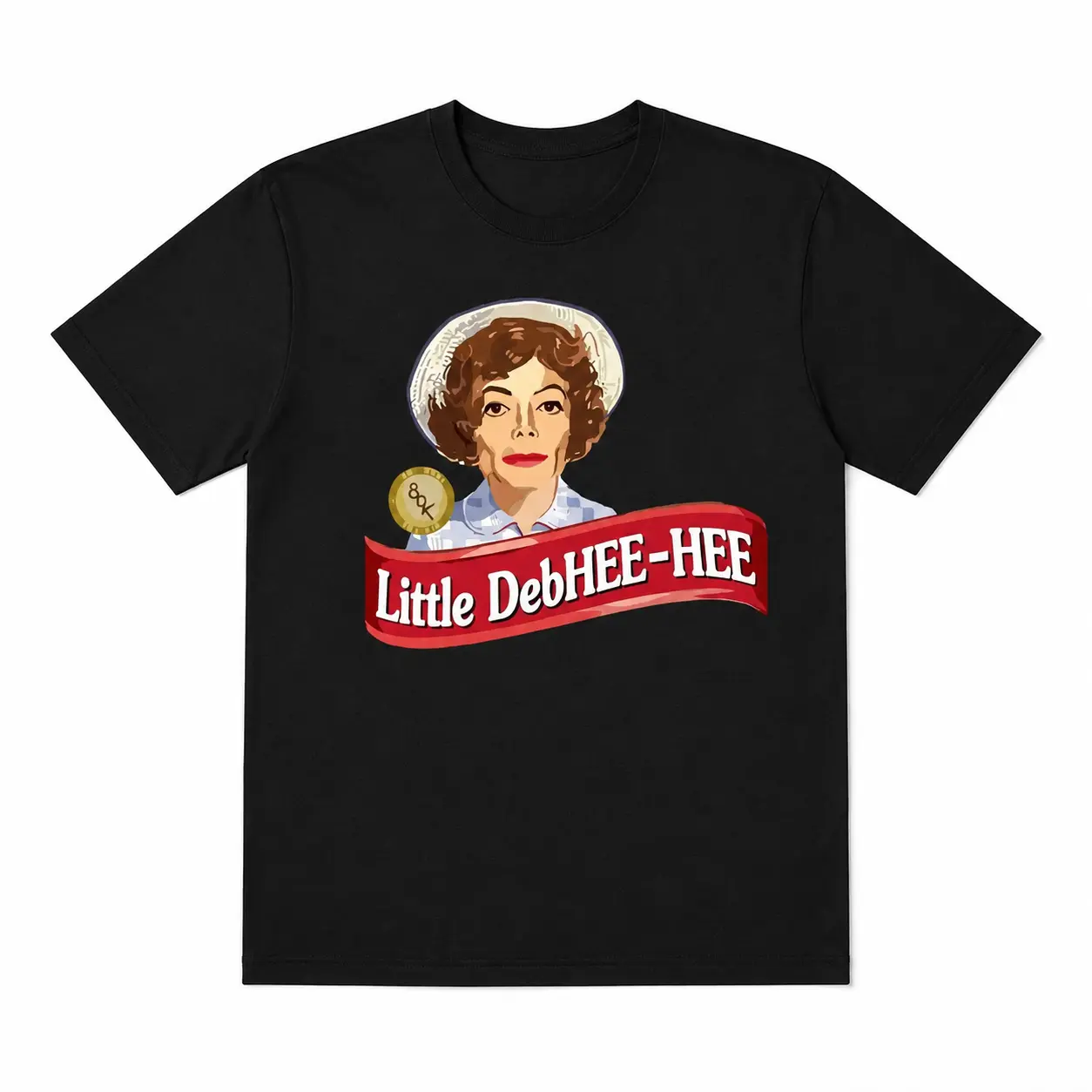 Litte Debhee Hee Debbie Parody Meme T Shirt Casual Digital Print 180g Pure Heavy Cotton T Shirt