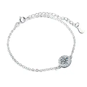 Small fresh round bracelets for daily shopping women, friends give each other bestie bracelets silver bracelet