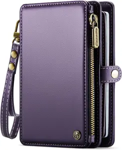 Passport Holder Wallet Case Wallet for Men Women Purple