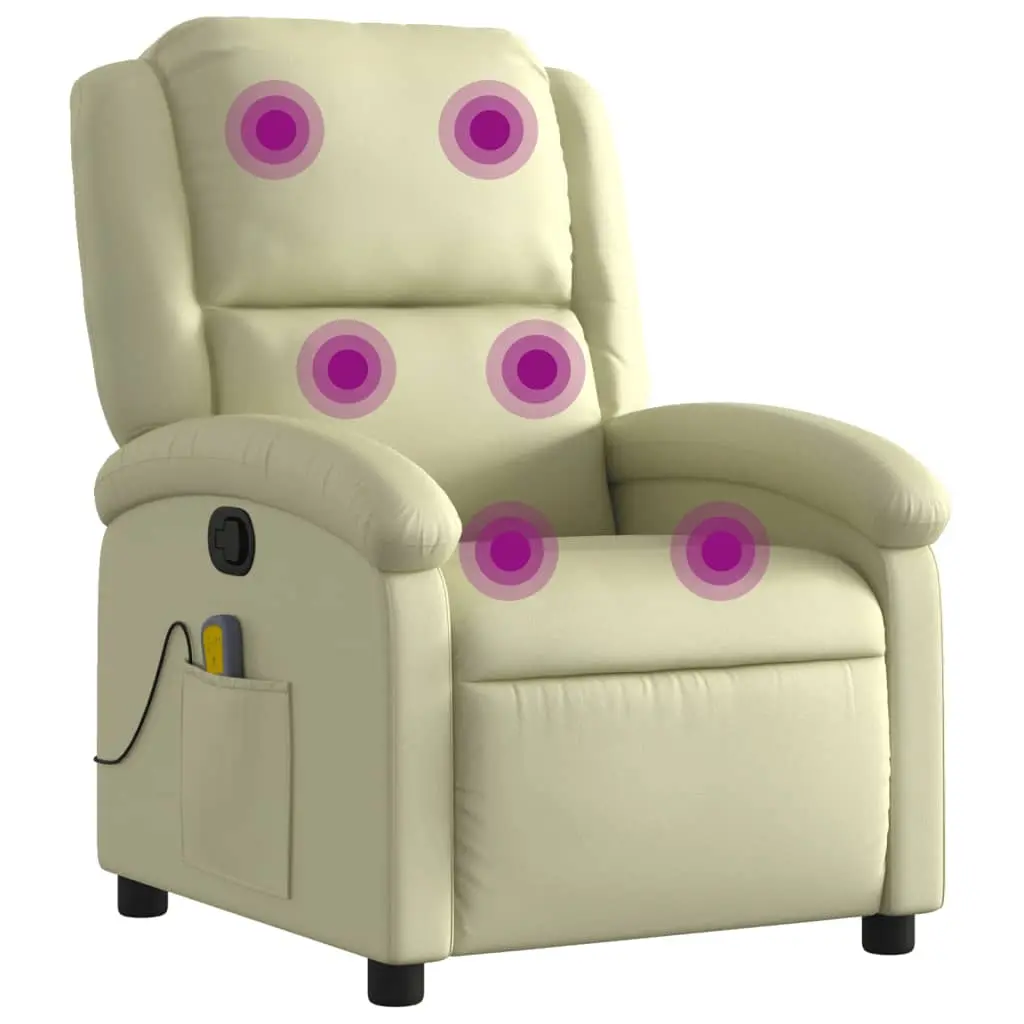 vidaXL Recliner Chair Wingback Armchair for Home Theater Cinema Real Leather 3205926