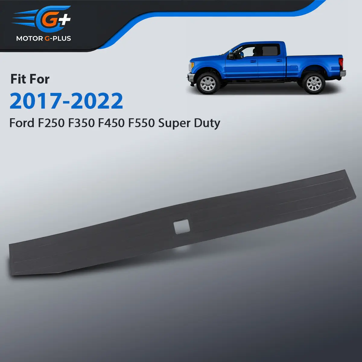 MOTOR GPLUS Chrome Tailgate Cap Molded Trim - 1-Piece ABS Plastic Car Accessory, Auto Parts Accessories for 2017-2022 Ford F250-F550 Super Duty Semi Truck, Paint Optional Exterior Replacement Trim,toolupgrade