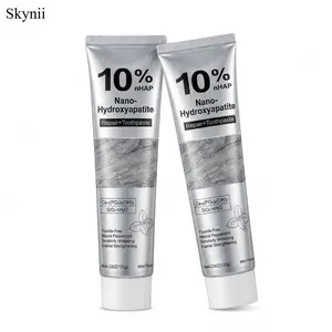 10% Nano Hydroxyapatite Performance Whitening Toothpaste  & 10% nHAP& Bright, Smooth Teeth &Enamel Strengthening Fluoride Free Natural Peppermint for Sensitive Teeth Oral Whitening Toothbrush Cleaner Bath