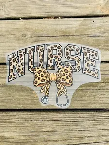 Nurse Cheetah Graphic - Direct Print Film Transfer for T-Shirts, Cotton, Polyester & Blends - High-Quality Print