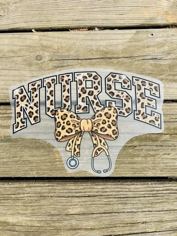 Nurse Cheetah Graphic - Direct Print Film Transfer for T-Shirts, Cotton, Polyester & Blends - High-Quality Print