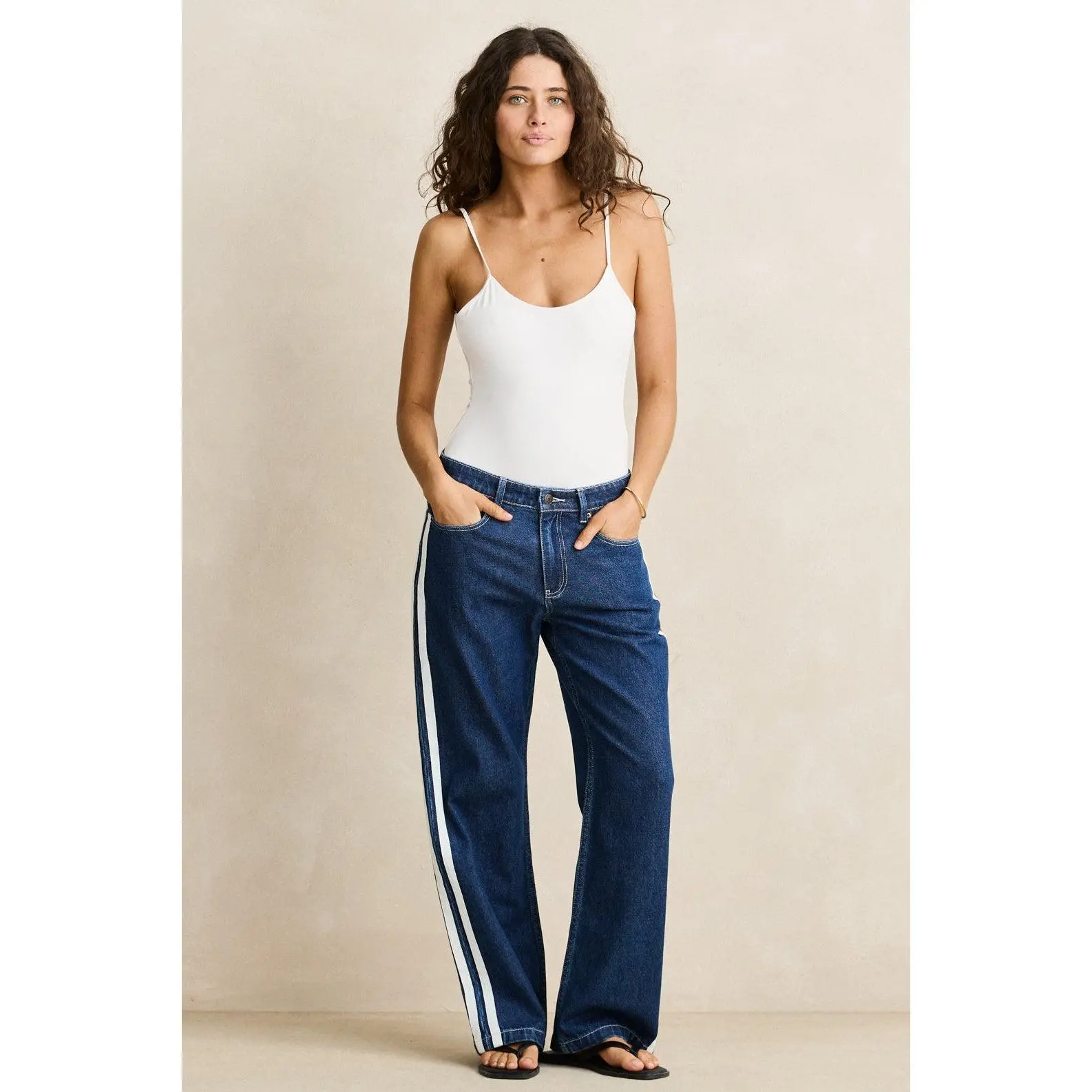 Rhythm Dolly Contrast Denim Jeans