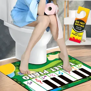 Novel Toilet Electronic Piano Mat for Adults - Waterproof Non-Slip U-Shaped Musical Carpet Floor Game Toy, Funny Leisure Entertainment with Multiple Play Modes, Toe-Touch Play, Automatic Power-Off, Ideal Bathroom Fun Gift & Time Killer