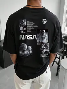 Nasa Vintage T-Shirt, Iconic Streetwear, Astronaut Moon Landing Graphic Shirt, Unisex Fitted Fashion Tee for Men & Women