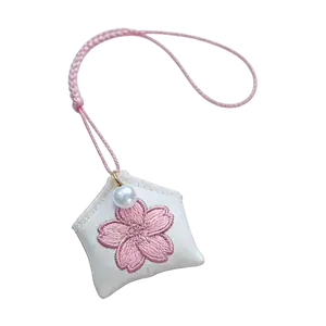 Sakura Amulet Charm Bag Pendant, Fengshui Lucky Fortune Bag, New Year Home Decor Gift for Women