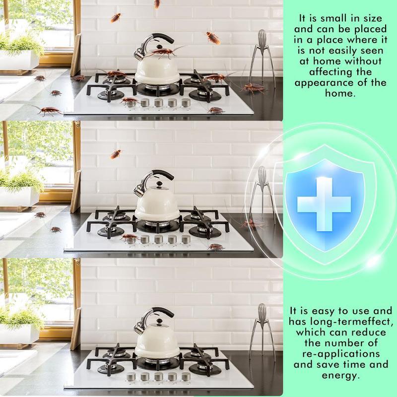 Permanent Roach Killer – Indoor Cockroach Bait Gel & Traps for Infestation, Home Outdoor Roach Repellent – 12 Count,Perfect Christmas & New Year Gift ldea