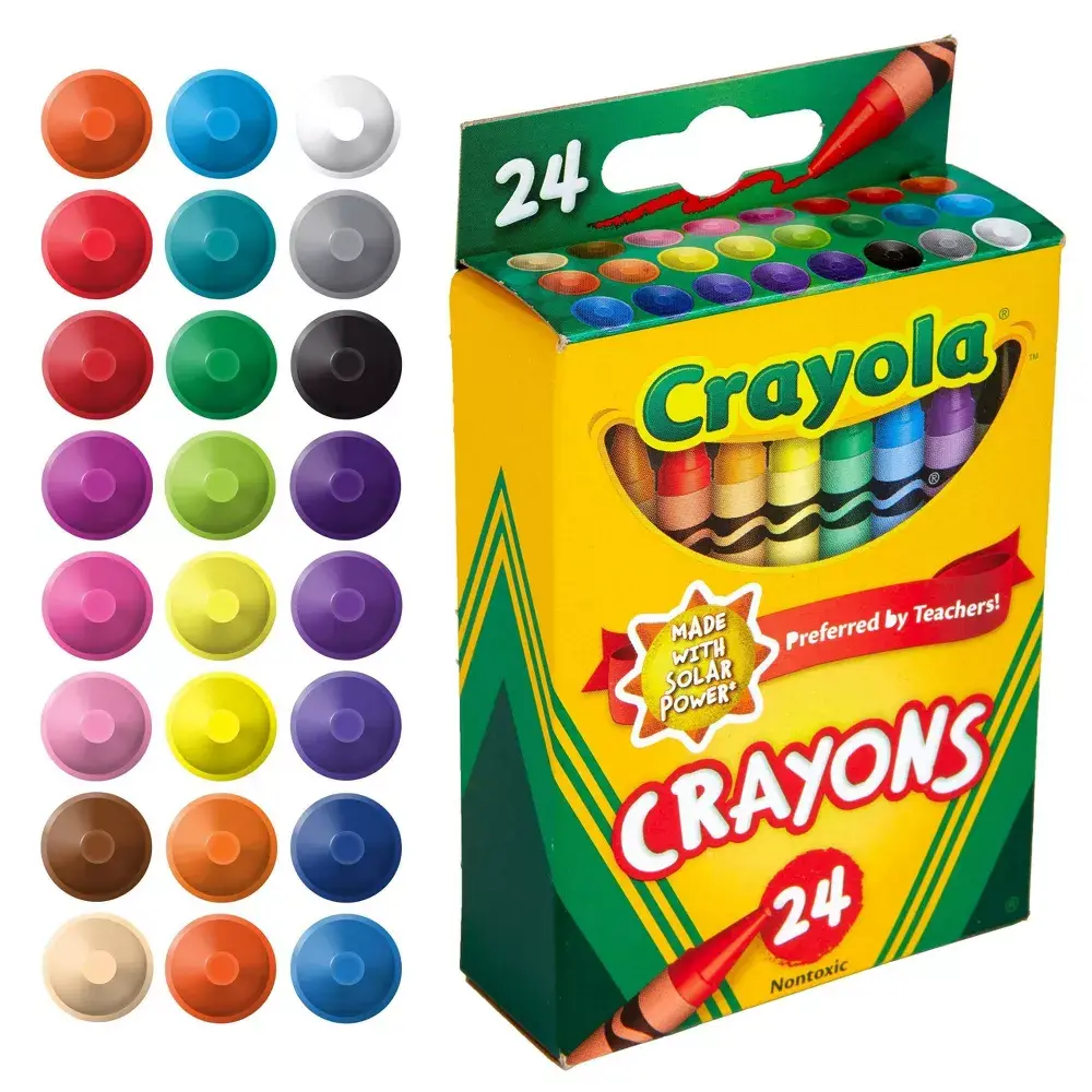 Crayola 24ct Crayons ( Pack of 5) Elementary School Supplies for Kids, Art Classroom Must Haves for Teachers, Coloring Gift Ages 3+