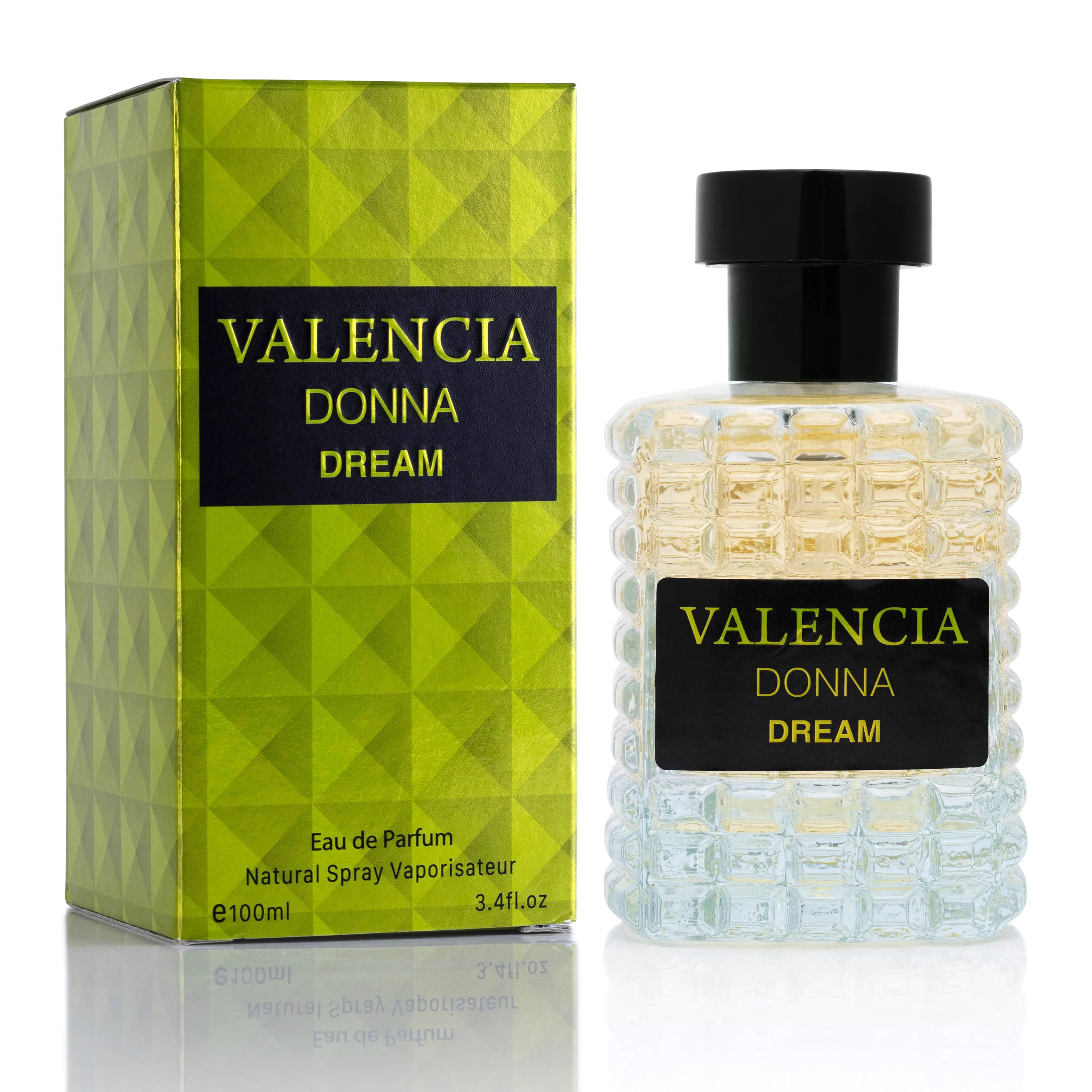 NOVOGLOW Valencia Donna Dream Eau De Parfum for Women, an Elegant Floral Perfume with Lemon Rose, Cedar, and Vanilla Scents, Vegan & Cruelty Free, 3.4 oz / 100ml, Elegant Scent, Signature Scent