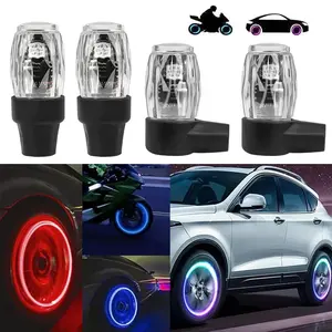 4-Pack LED Wheel Lights| Waterproof RGB Tire Lights for Motorcycle & Car| Motion Activated, Color Changing Atmosphere Lamp"