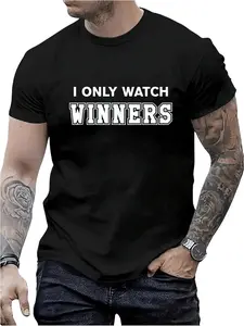 100% Cotton Bandwagon Sports Fan I Only Watch Winners T-Shirt