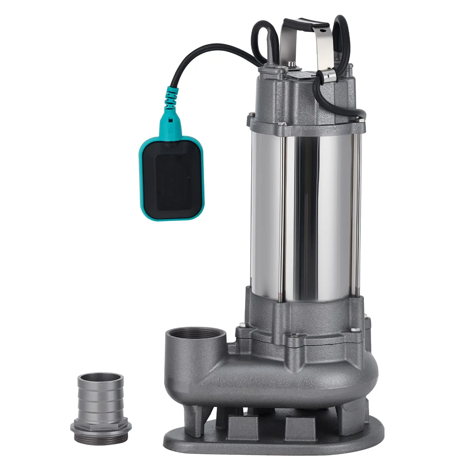 Garvee 1 HP  5280 GPH Submersible Sewage Pump, Heavy Duty Cast Iron Effluent Pump with Automatic Tethered Float Switch, Sump Pump for Sump Basin, Basement, Residential