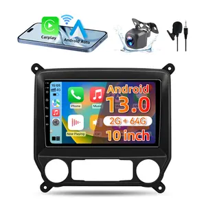 Android 13 2+64G Car Radio Replacement Compatible with Chevy Silverado & GMC Sierra 2014-2018, 10" Touch Screen, Wireless CarPlay& Android Auto, WiFi, GPS, Bluetooth, FM, 1080P Backup Camera, SWC