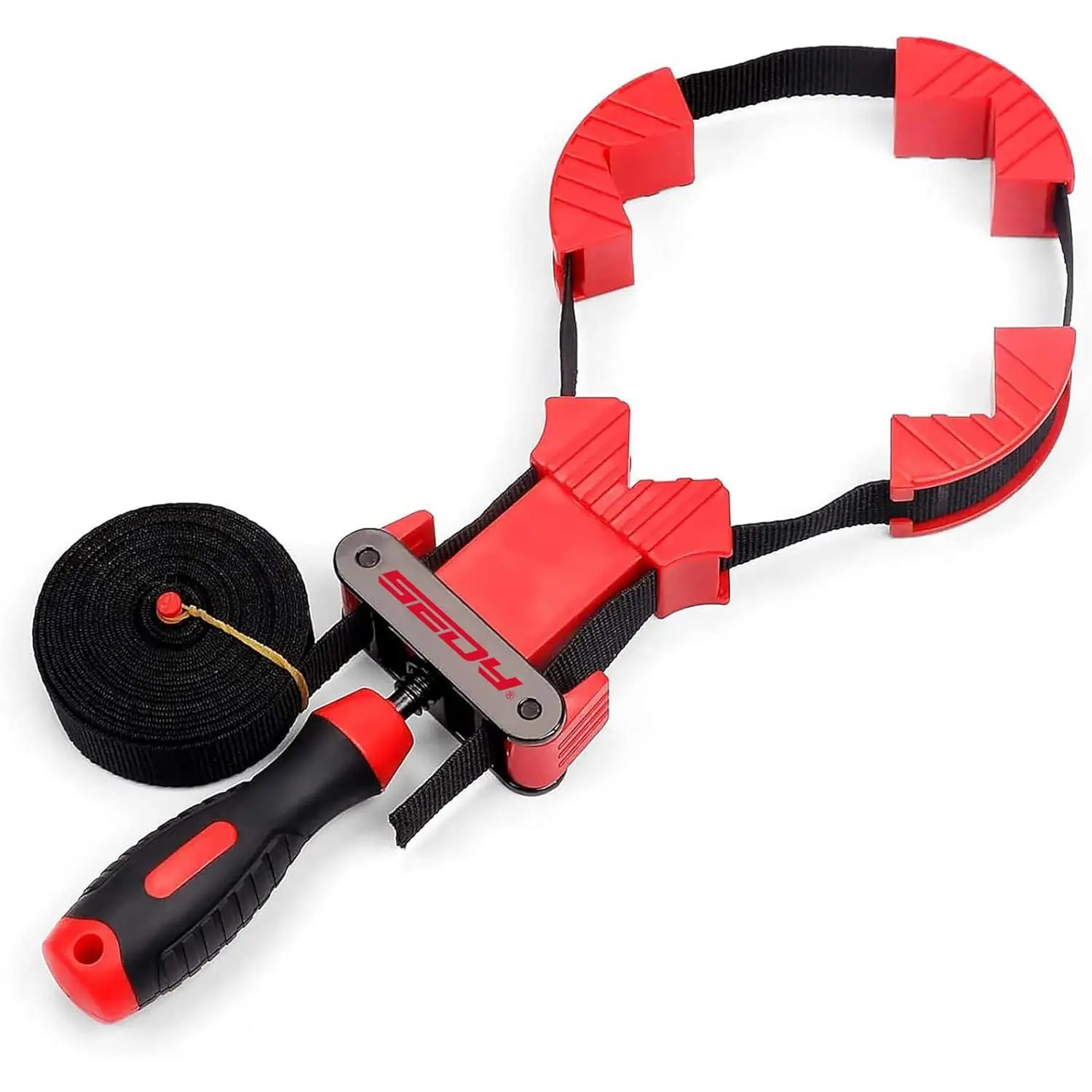 13 ft. Belt Band Clamp Strap Clamp for Woodworking, Quick Release Frame Clamps with 90- Corner Pieces
