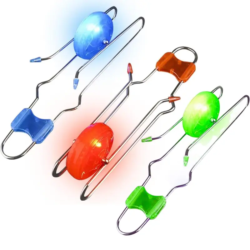ARTCREATIVITY Retro LED-Powered Unisex Gyro Wheels Set, Toys for Boys - 3 Gyroscope Rail Twisters, 8.5 Inch, Colorful RGB Light Show, Smooth Spinner Action, Durable Daily Play, Boosts Motor Skills