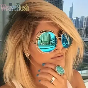 Women's 2026 Trendy Oversized Round Metal Sunglasses - Retro Vintage Style, Gradient Lenses, Lightweight Durable Frame, UV Protection, Chic & Vintage Sports Eyewear for Daily Wear, Beach Trips, Chic Sports Eyewear