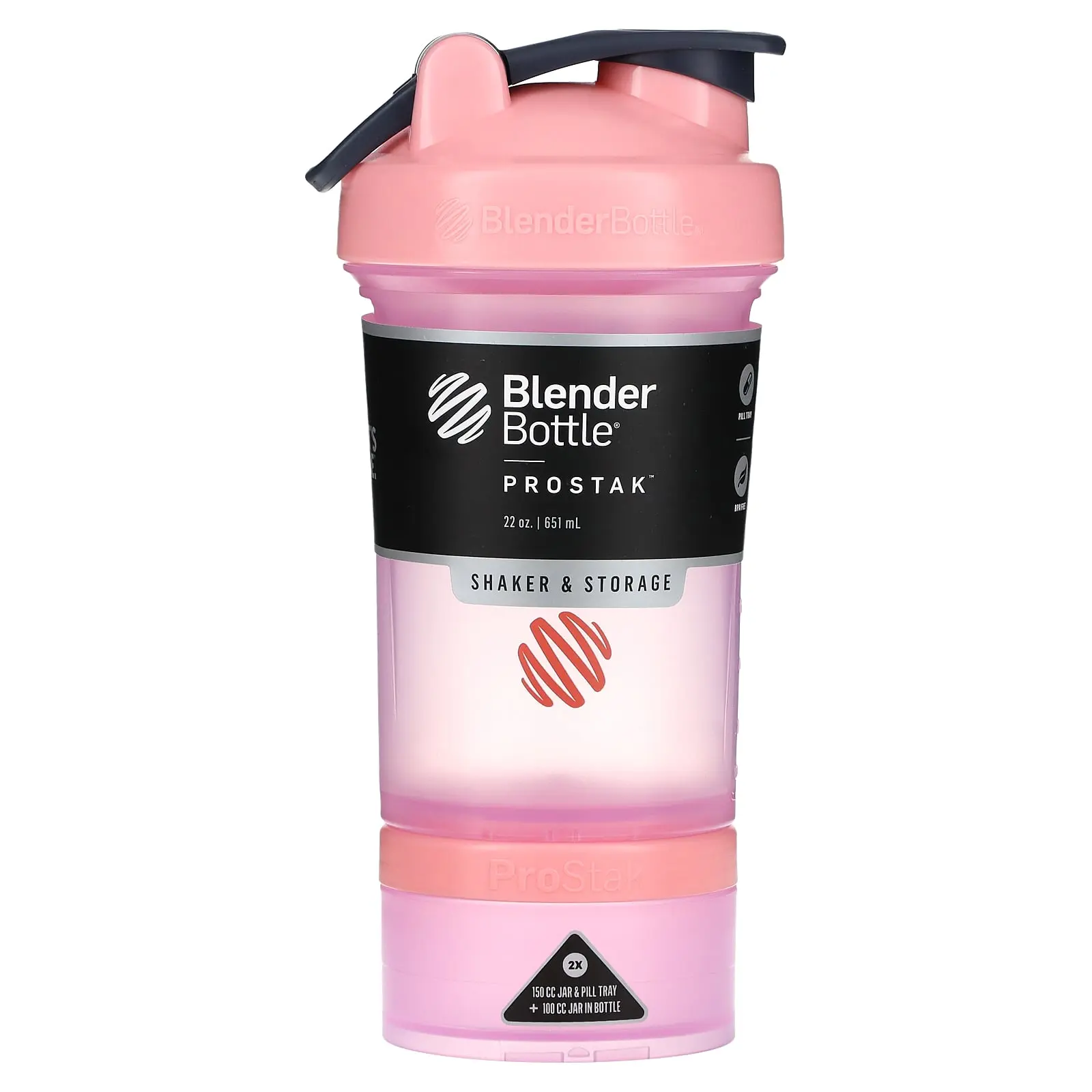 Blender Bottle ProStak, FC Pink, 22 oz (651 ml) Blender Bottle ProStak, FC Pink, 22 oz (651 ml)
